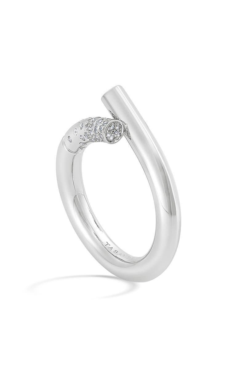 TABAYER Oera Pavé Diamond Ring, Alternate, color, White Gold