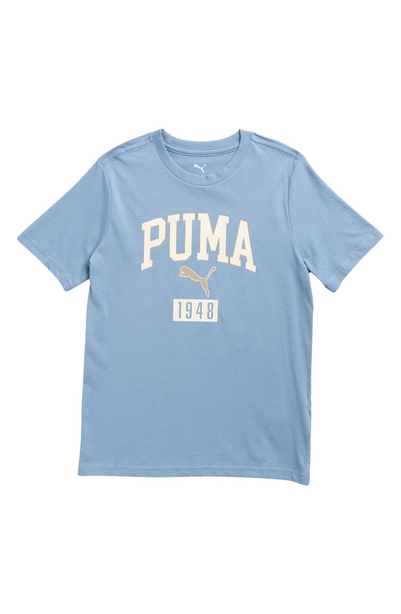PUMA Kids' Class Jersey T-Shirt, Main, color, Sky/ Pewter