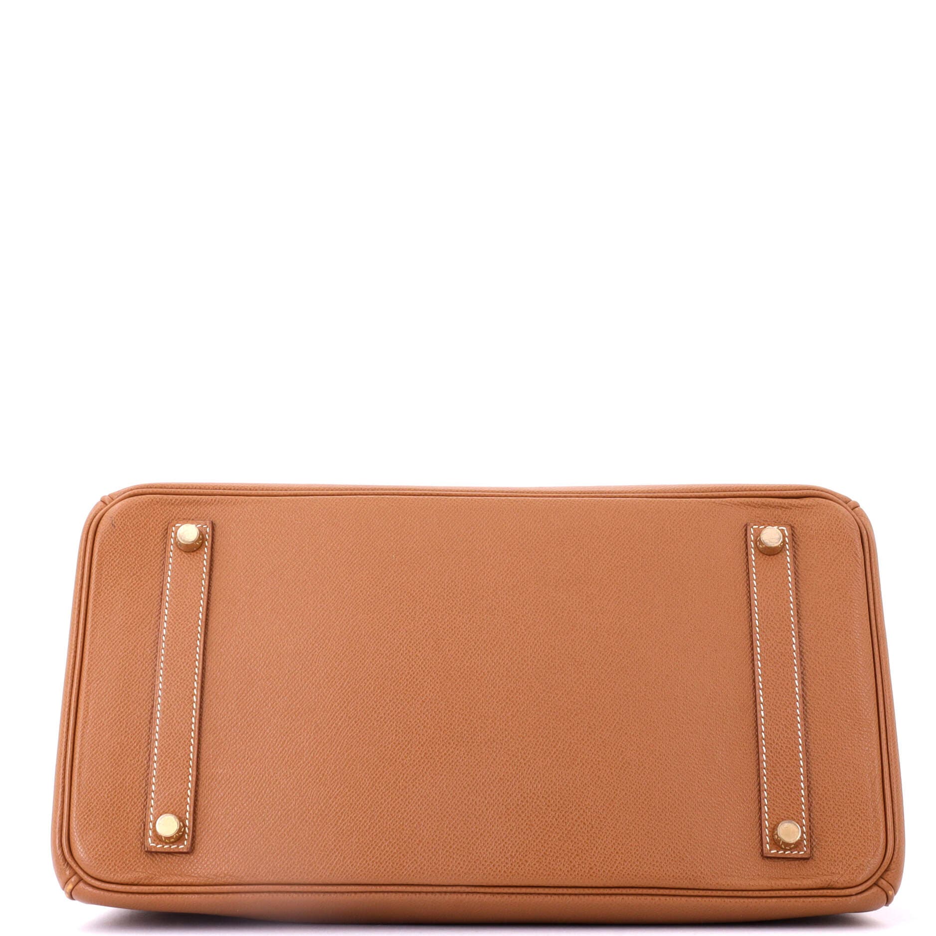 Pre-Owned Hermes Birkin Handbag Brown Veau Grain Lisse with Gold Hardware 35, Alternate, color, Gold