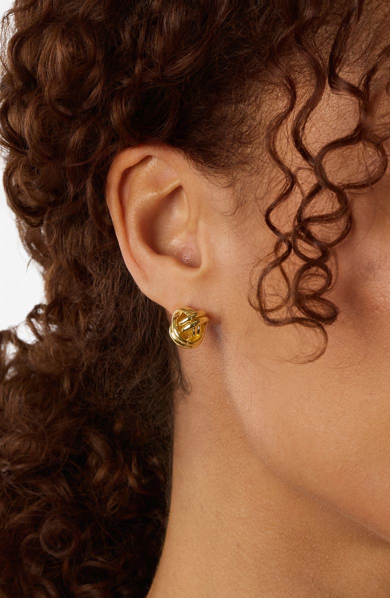 ATHRA LUXE Knot Stud Earrings, Alternate, color, Gold