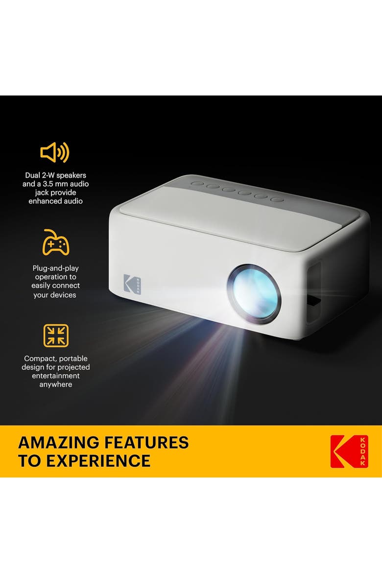 FLIK X1 Mini Pico Projector, Alternate, color, White