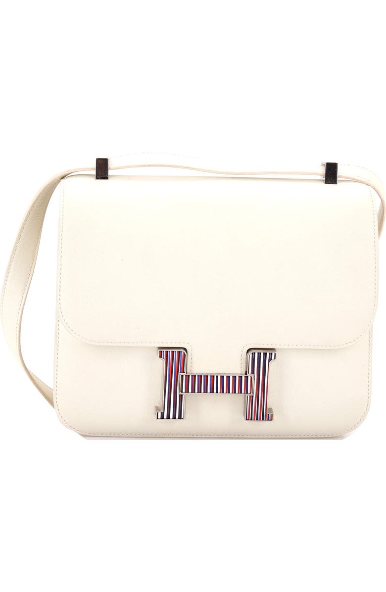 Pre-Owned Hermes Constance Optique Bag Evercolor 24, Main, color, Blanc