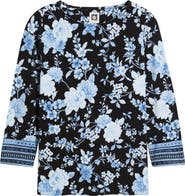 Anne Klein Floral Print Knit Top