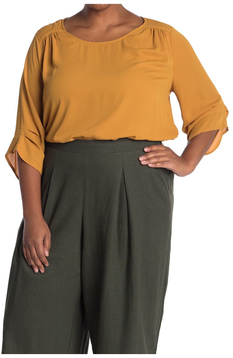 Pleione Layered Cuff Blouse, Main, color,