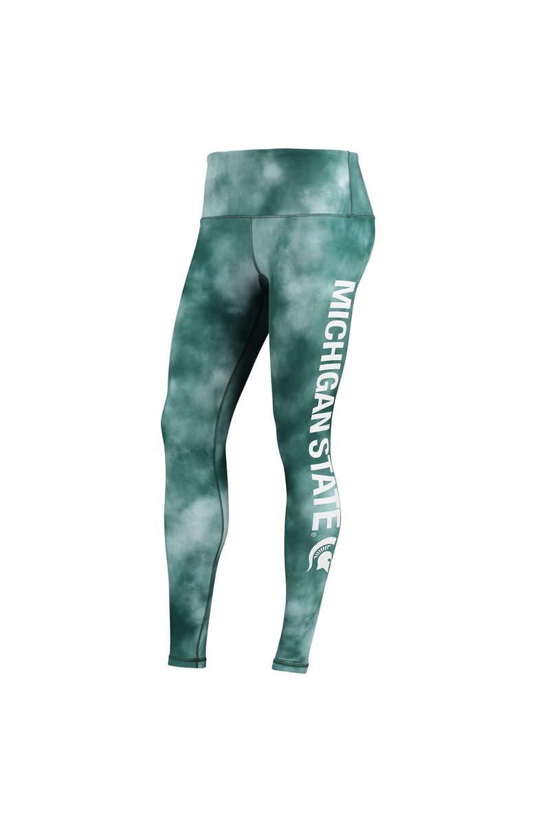 ZOOZATZ Women's ZooZatz Green Michigan State Spartans Cloud Dye Mist Leggings, Alternate, color, Green