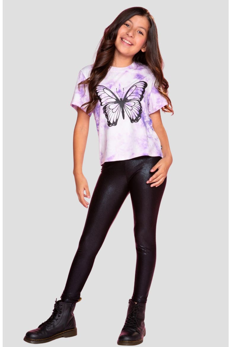 Kids' Liquid Mid Rise Leggings, Alternate, color, BLACK SNAKE