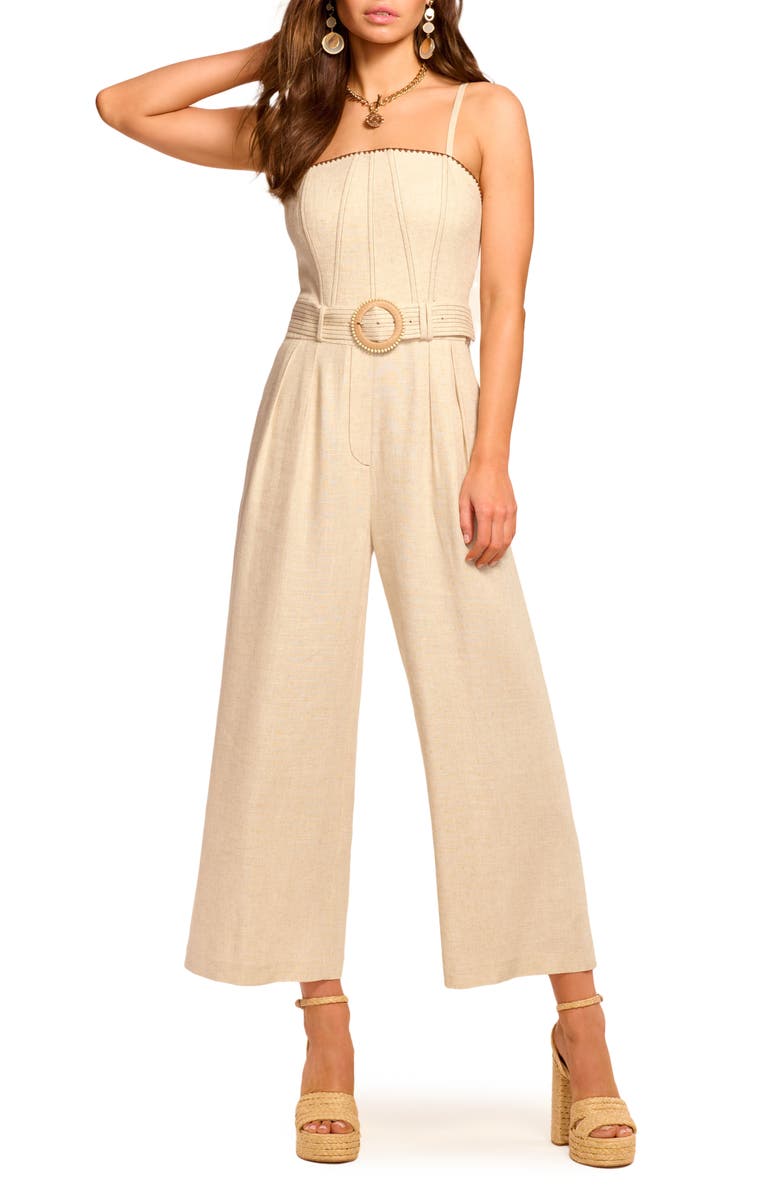 Ramy Brook Nadia Belted Jumpsuit, Main, color, Linen
