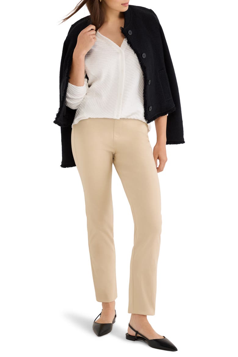 Copley Wonderstretch Pull-On Straight Leg Pants, Alternate, color, LATTE