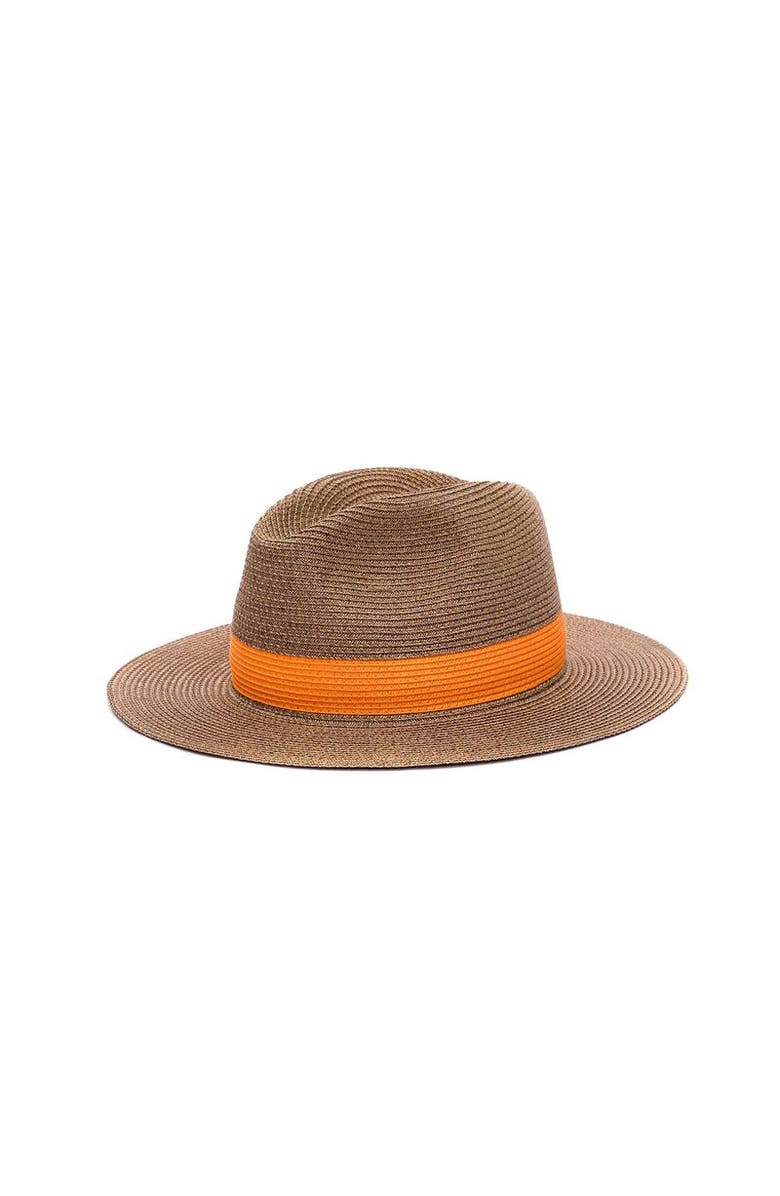Lastelier Portofino Straw Hat Orange, Main, color, Orange
