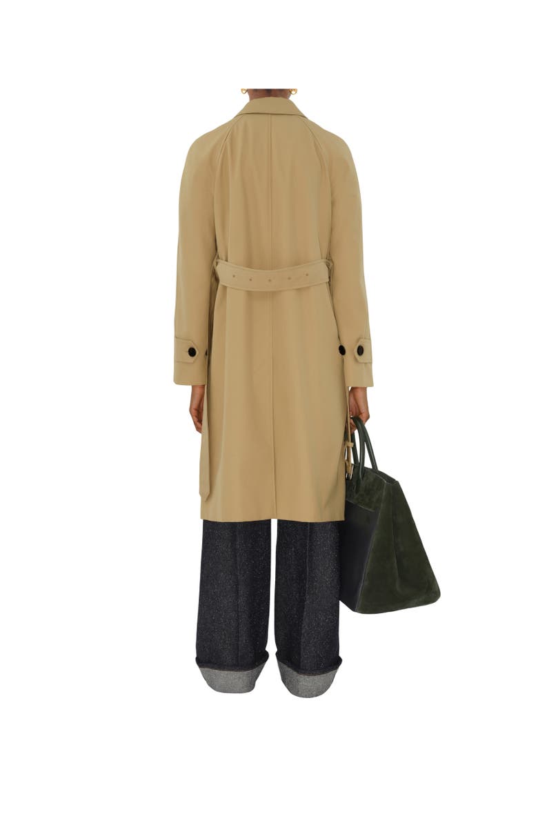 Burberry Long Cotton Twill Car Coat, Alternate, color, 
