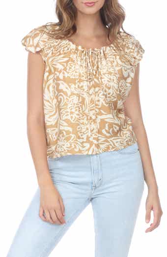 RAIN AND ROSE Floral Print Top