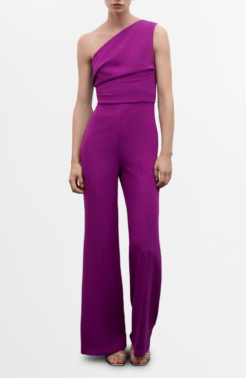 One-Shoulder Wide Leg Jumpsuit