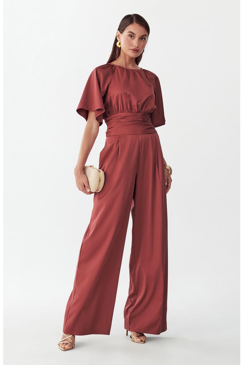 Penny Jumpsuit, Alternate, color, Brick Red