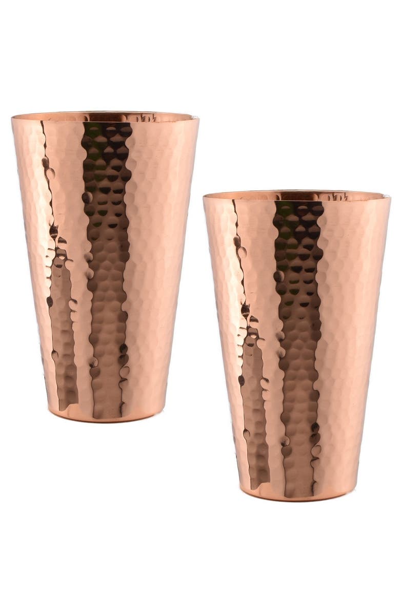 Prince of Scots Hammered Copper Ice Tea Tumbler - Set of 2, Main, color, Copper