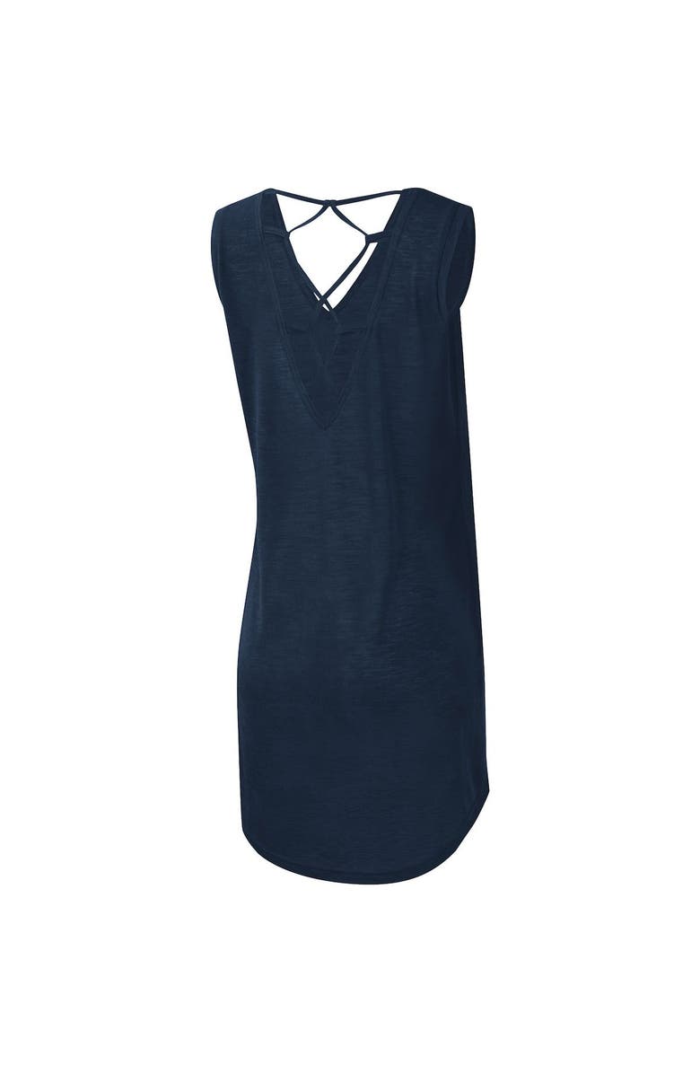 G-III 4HER BY CARL BANKS Women's G-III 4Her by Carl Banks Navy Milwaukee Brewers Game Time Slub Beach V-Neck Cover-Up Dress, Alternate, color, 