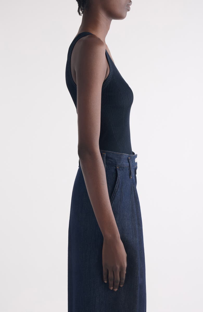 Dries Van Noten Topaza Ribbed Tank, Alternate, color, Navy