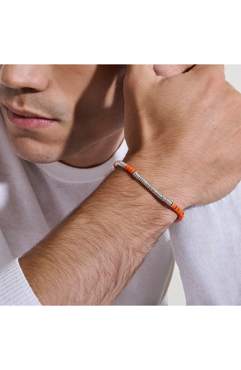 John Hardy Heishi Bracelet, Alternate, color, Silver/ Orange