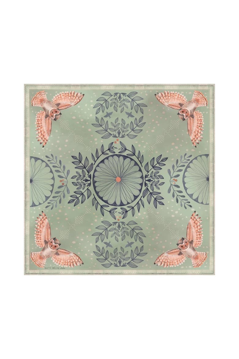 Silk Scarf, Plume, Owls & Classic Motifs, Main, color, No Colour