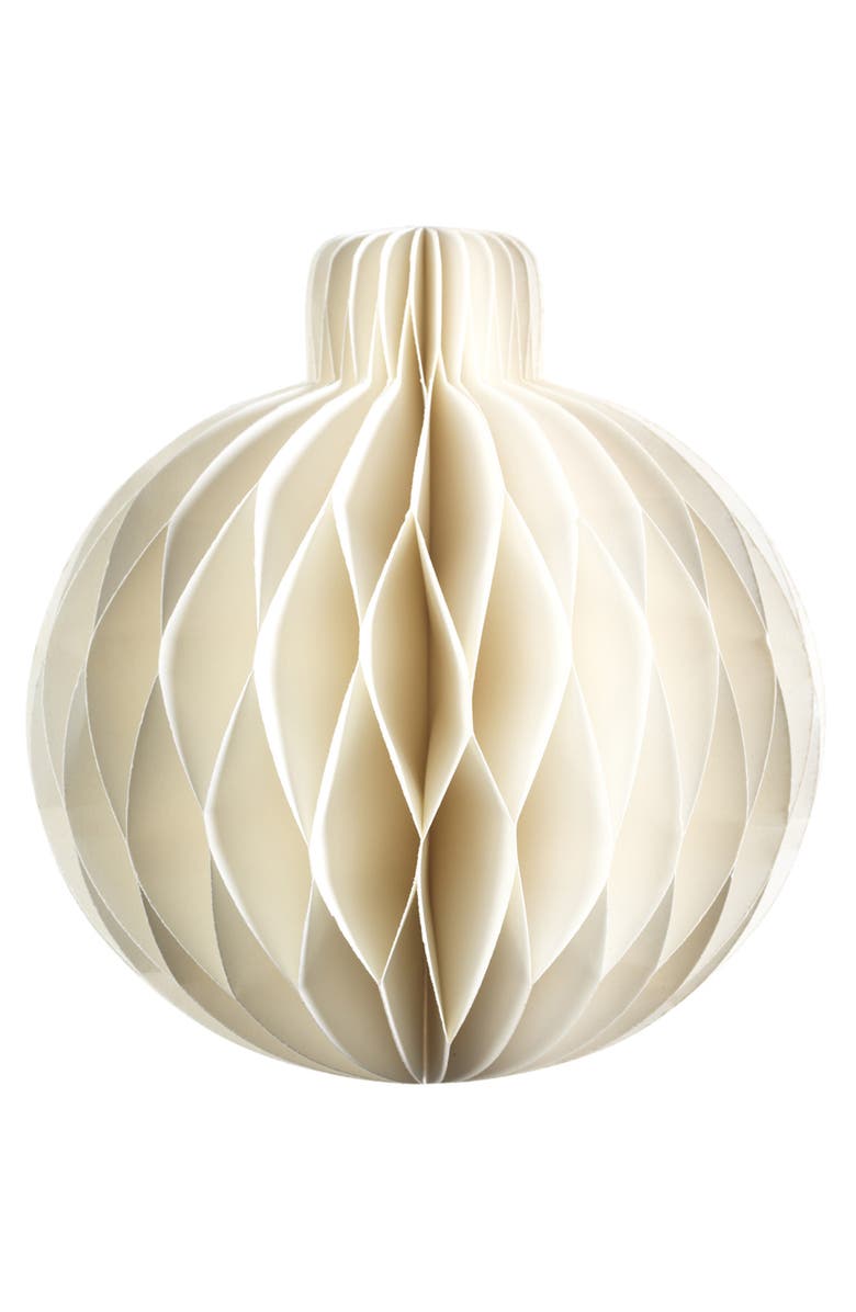 Zodax Set of 6 Miriam Paper Deco Sphere Ornaments, Main, color, Off-White