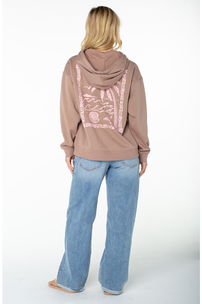 Wailea Oversize Graphic Hoodie, Alternate, color, GINGER SNAP