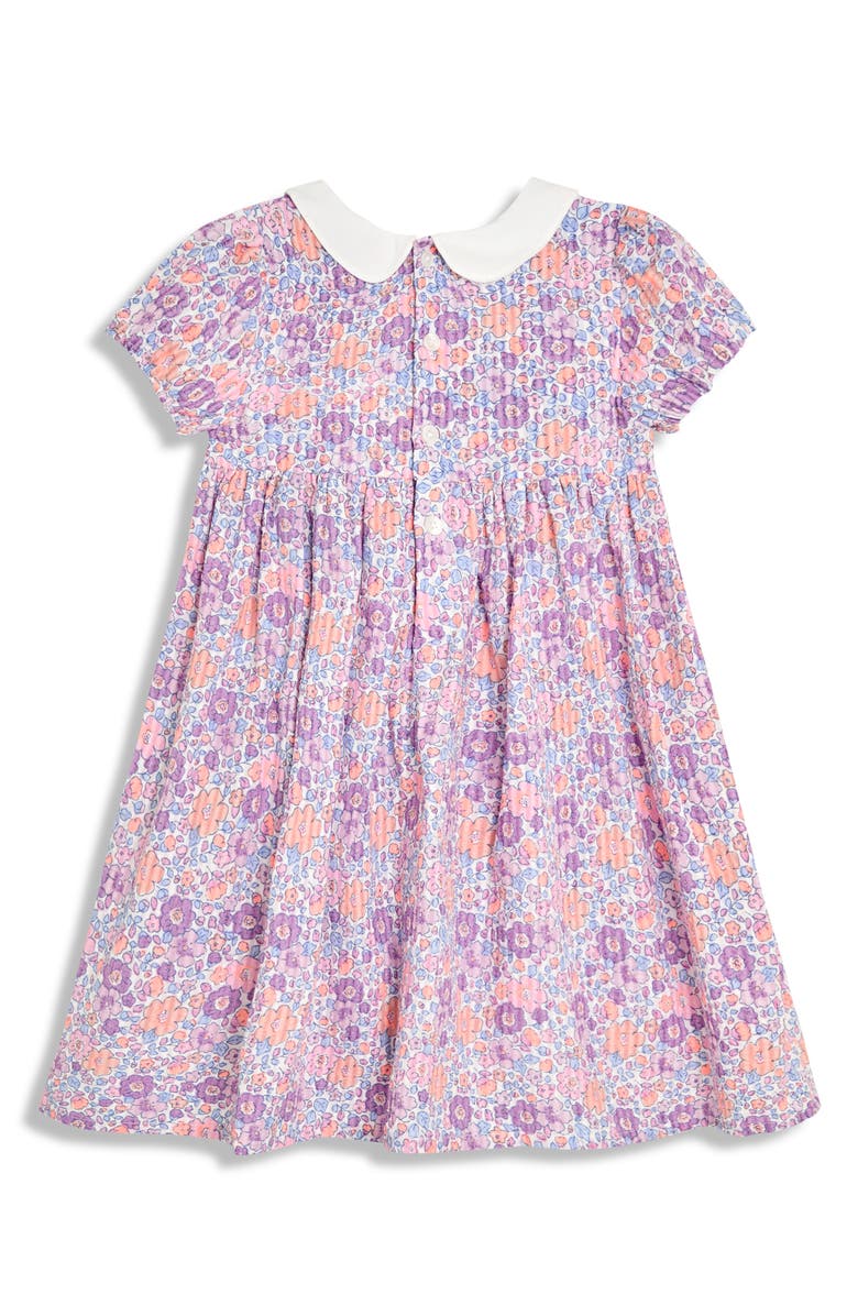 JOJO MAMAN BEBE Tropical Floral Smocked Dress & Bloomers Set, Alternate, color, Lilac