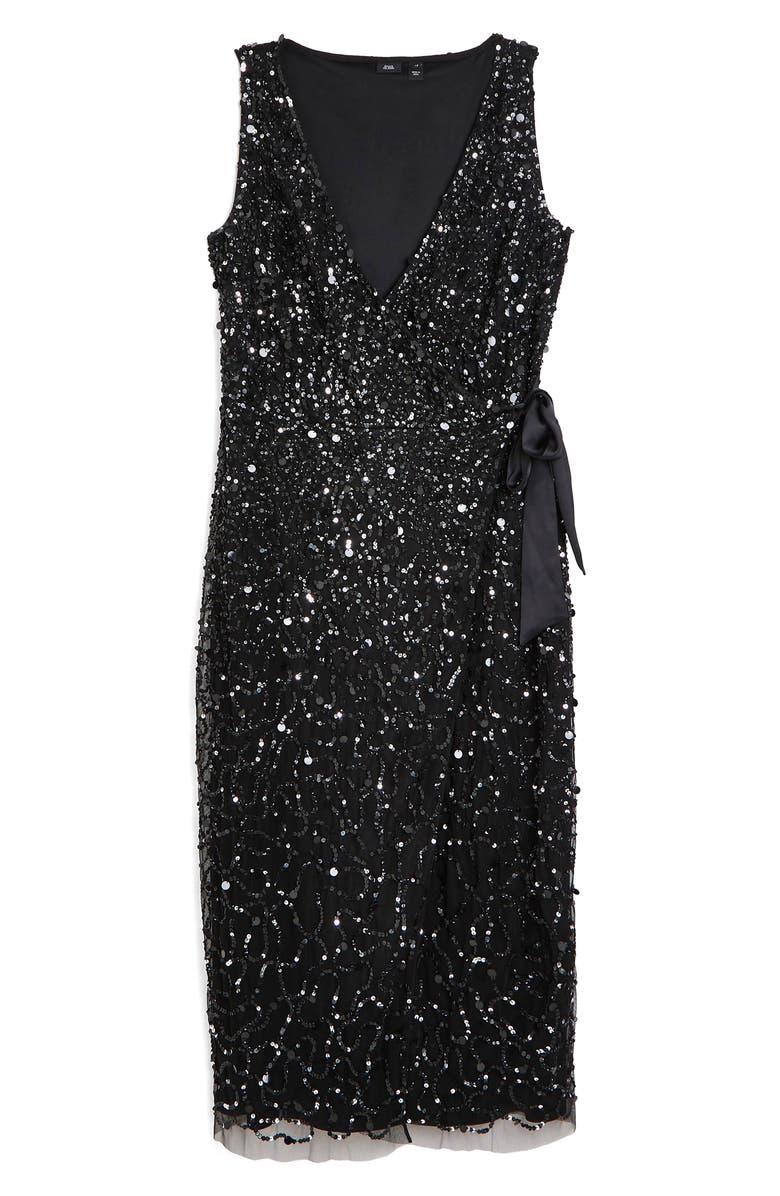 River Island Sequin Wrap Dress, Alternate, color, 