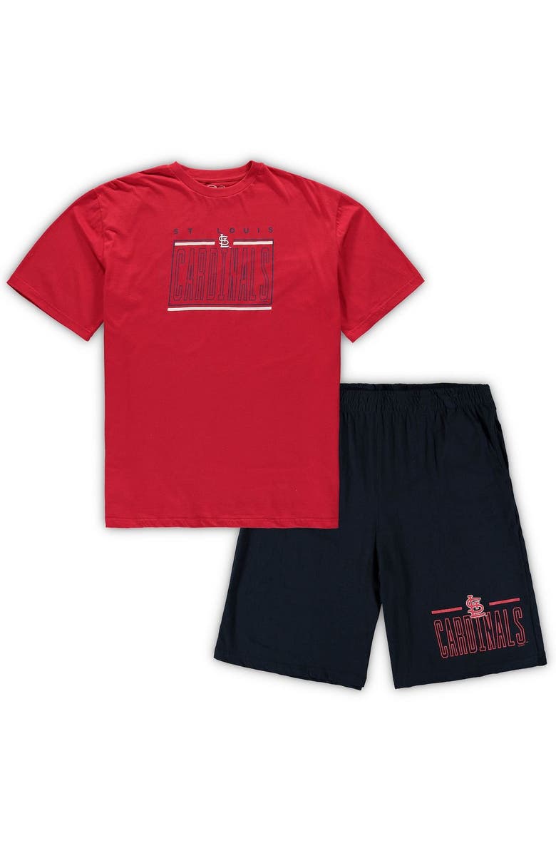 CONCEPTS SPORT Men's Concepts Sport Red/Navy St. Louis Cardinals Big & Tall T-Shirt & Shorts Sleep Set, Alternate, color, Red