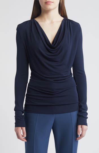 Hugo Boss Boss Eseyana Drape Neck Knit Top