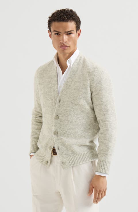 Alpaca, cashmere and wool cardigan