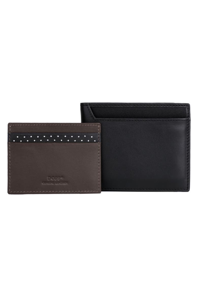 RFID Convertible Thinfold Leather Wallet, Alternate, color, BLACK