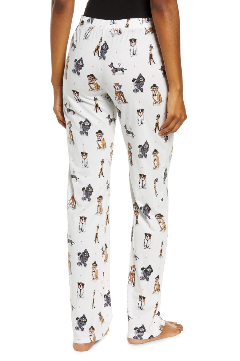 Print Pajama Pants, Alternate, color, IVORY