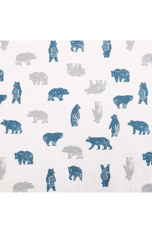Eddie Bauer Bear Mountain Cotton Flannel Sheet Set In Grey