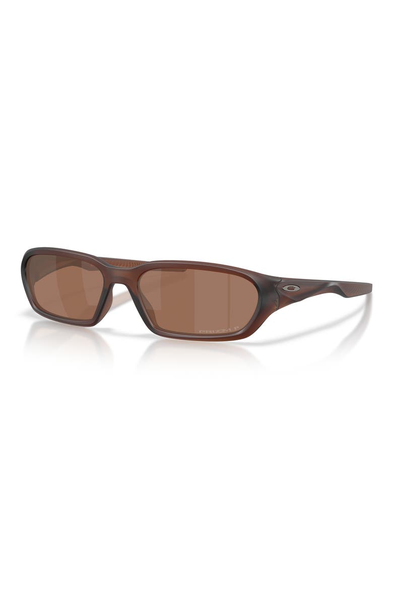 Terraforma 58mm Polarized Rectangle Sunglasses, Alternate, color, MATTE ROOTBEER / PRIZM