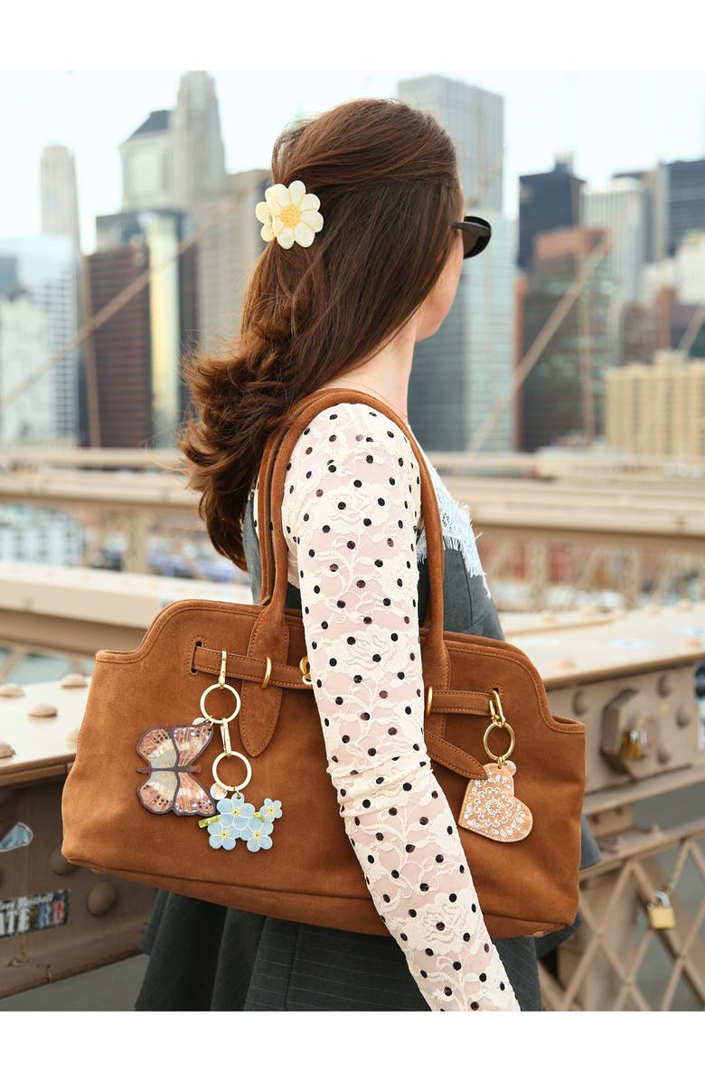 Solar Eclipse Vintage Daisy Claw Hair Clip, Alternate, color, Cream