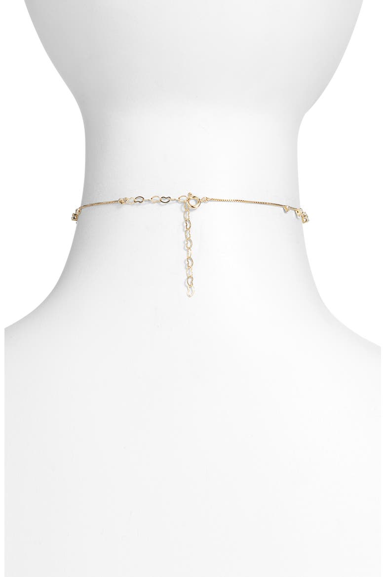 Crystal Dust Cubic Zirconia Choker Necklace, Alternate, color, GOLD