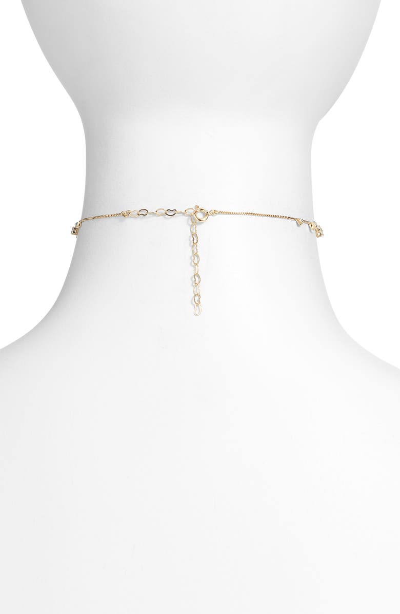 Child of Wild Crystal Dust Cubic Zirconia Choker Necklace, Alternate, color, Gold