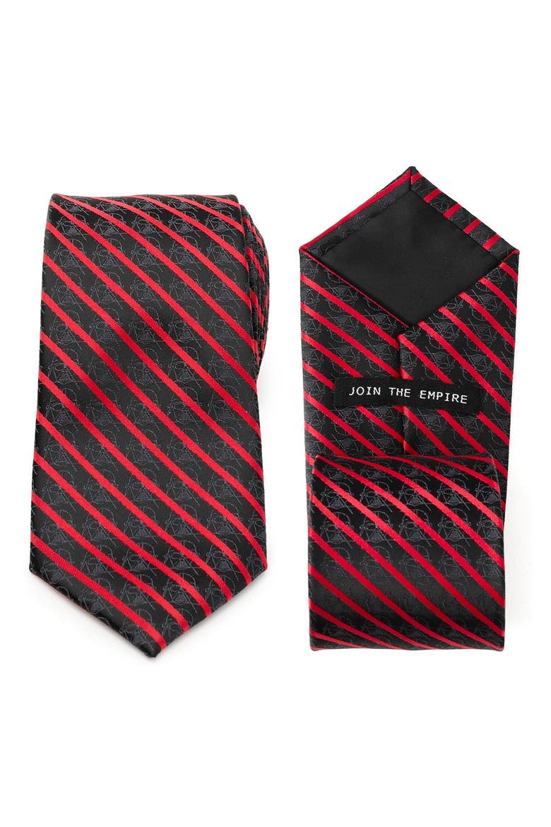 x Star Wars™ Vader Stripe Silk Blend Tie, Alternate, color, BLACK