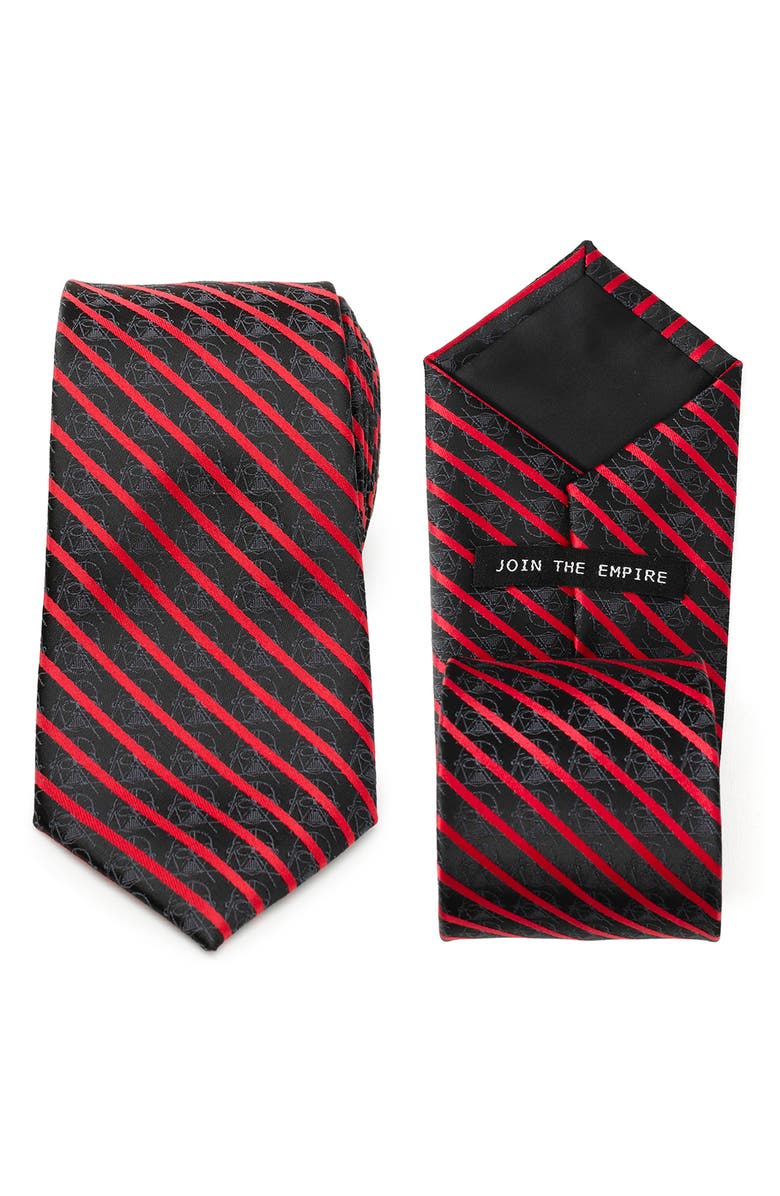 Cufflinks, Inc. x Star Wars<sup>™</sup> Vader Stripe Silk Blend Tie, Alternate, color, Black