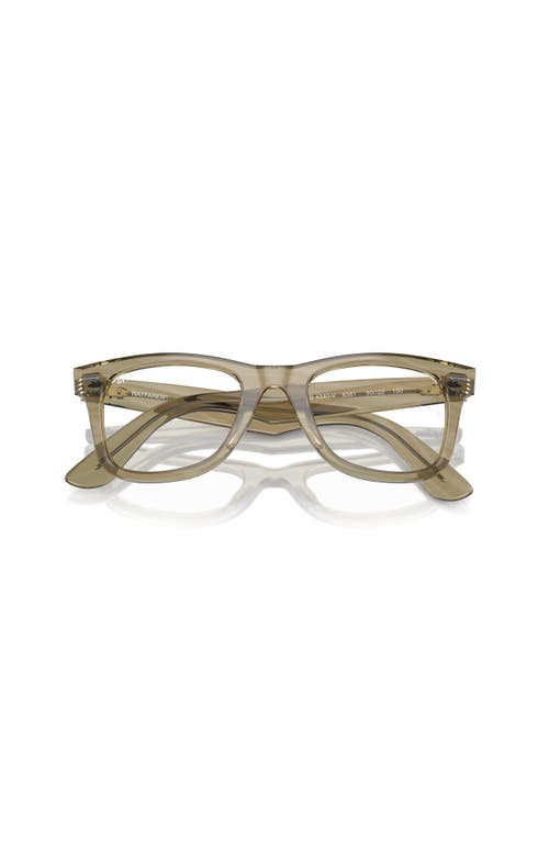 Ray Ban Ray-ban 50mm Square Optical Glasses In Brown