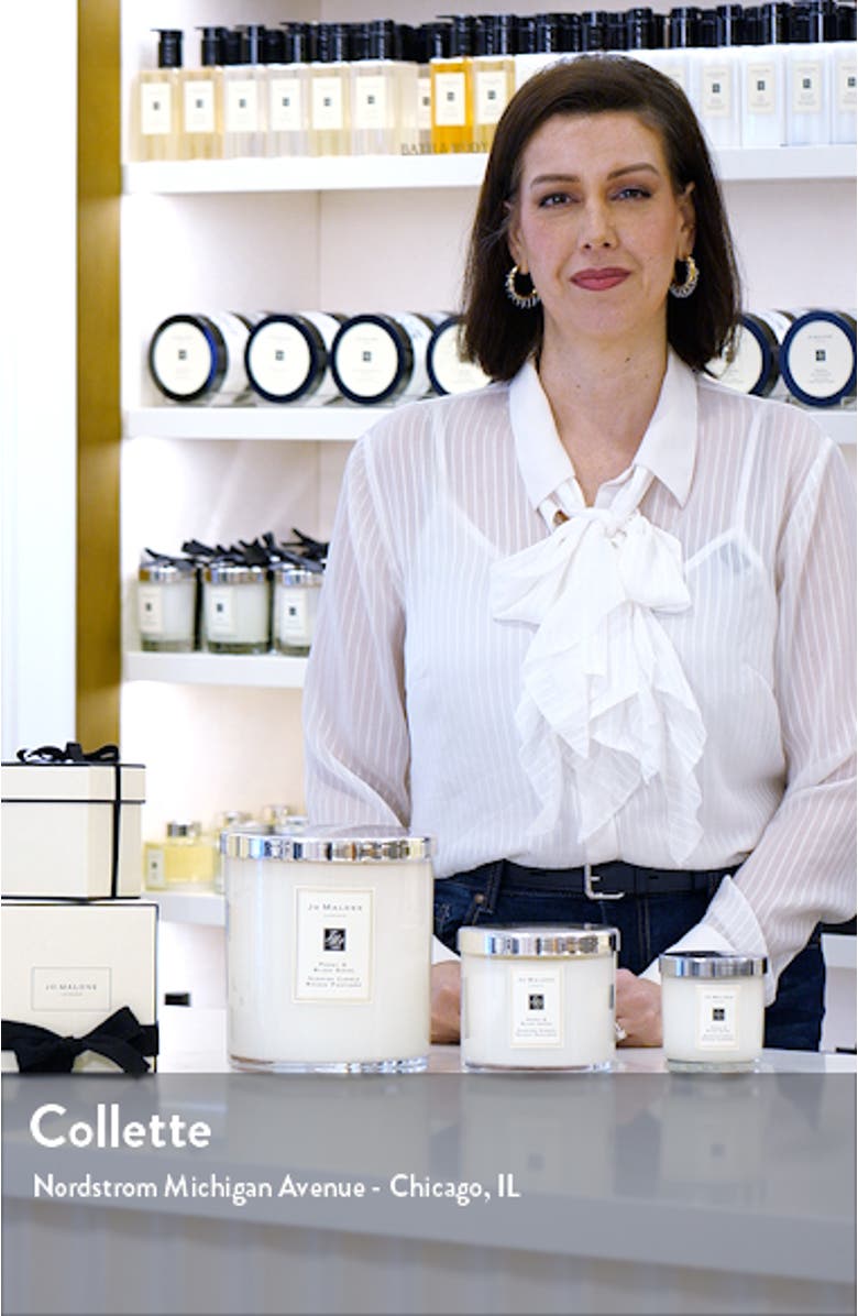 Peony & Blush Suede Scented Home Candle, sales video thumbnail