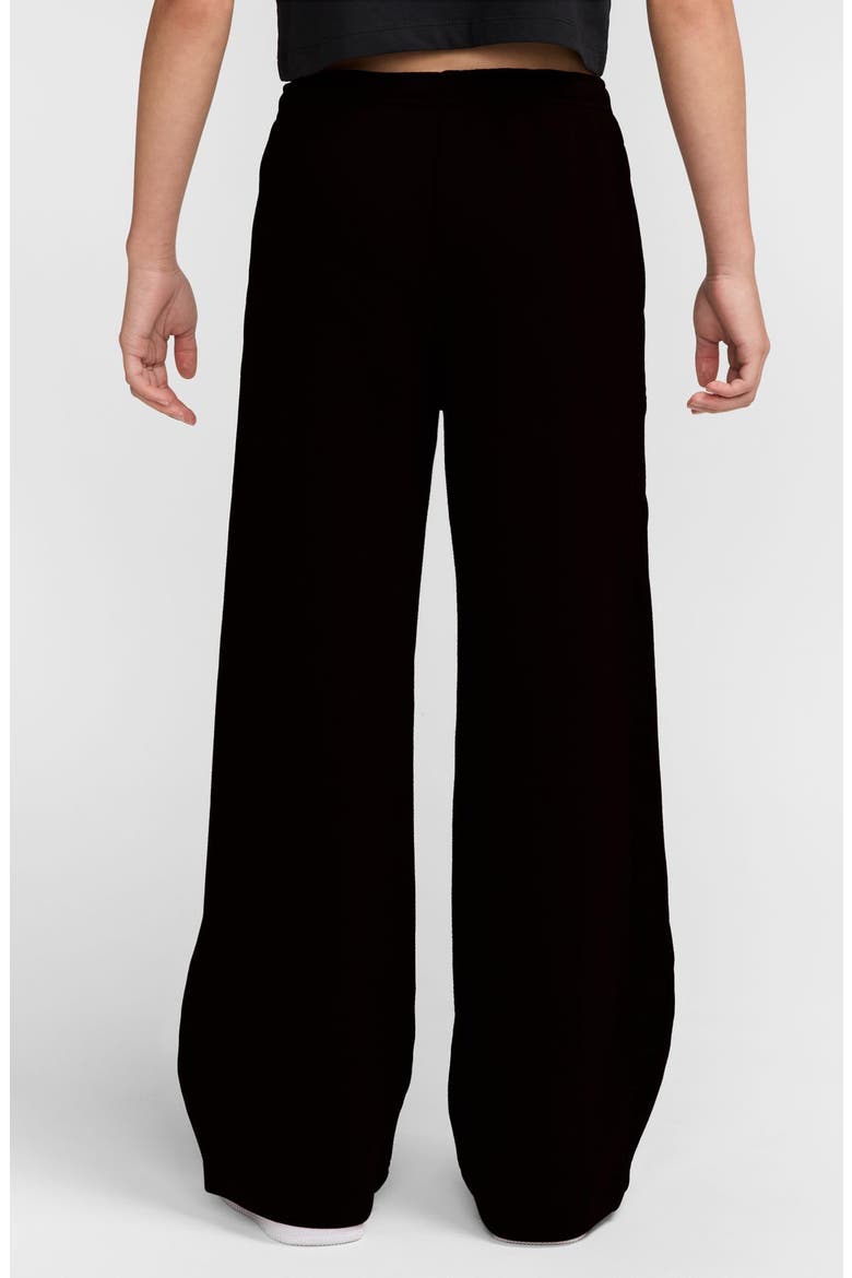 Kids' Studio Fleece Wide Leg Joggers, Alternate, color, BLACK