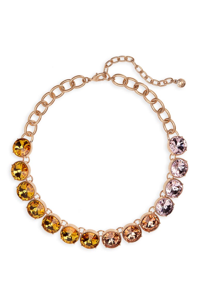 Cathleen Statement Necklace, Main, color, PINK