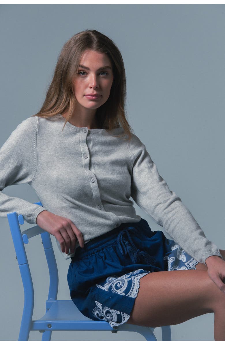 The Shirt by Rochelle Behrens The Crewneck Cotton Cashmere Sweater, Alternate, color, Fog Grey