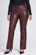 NYDJ Marilyn Straight Leg Faux Leather Pants