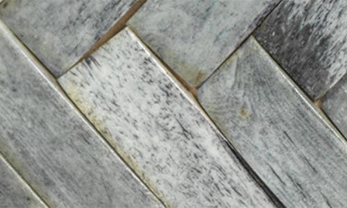 Zodax Bengkulu Herringbone Bone Decorative Box In Gray