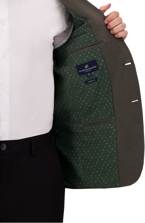 Victor Emmanuel Modern Fit Cotton Blend Piqué Sport Coat In Gray