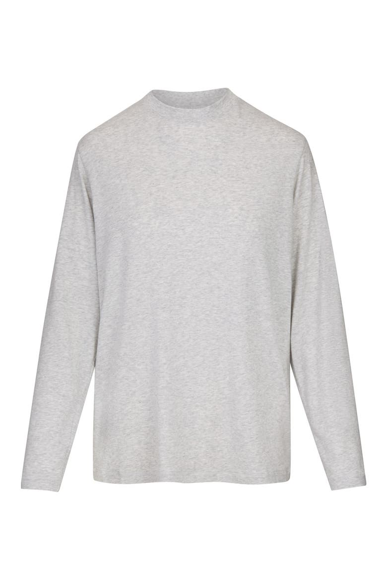 Boyfriend Long Sleeve T-Shirt, Alternate, color, LIGHT HEATHER GREY