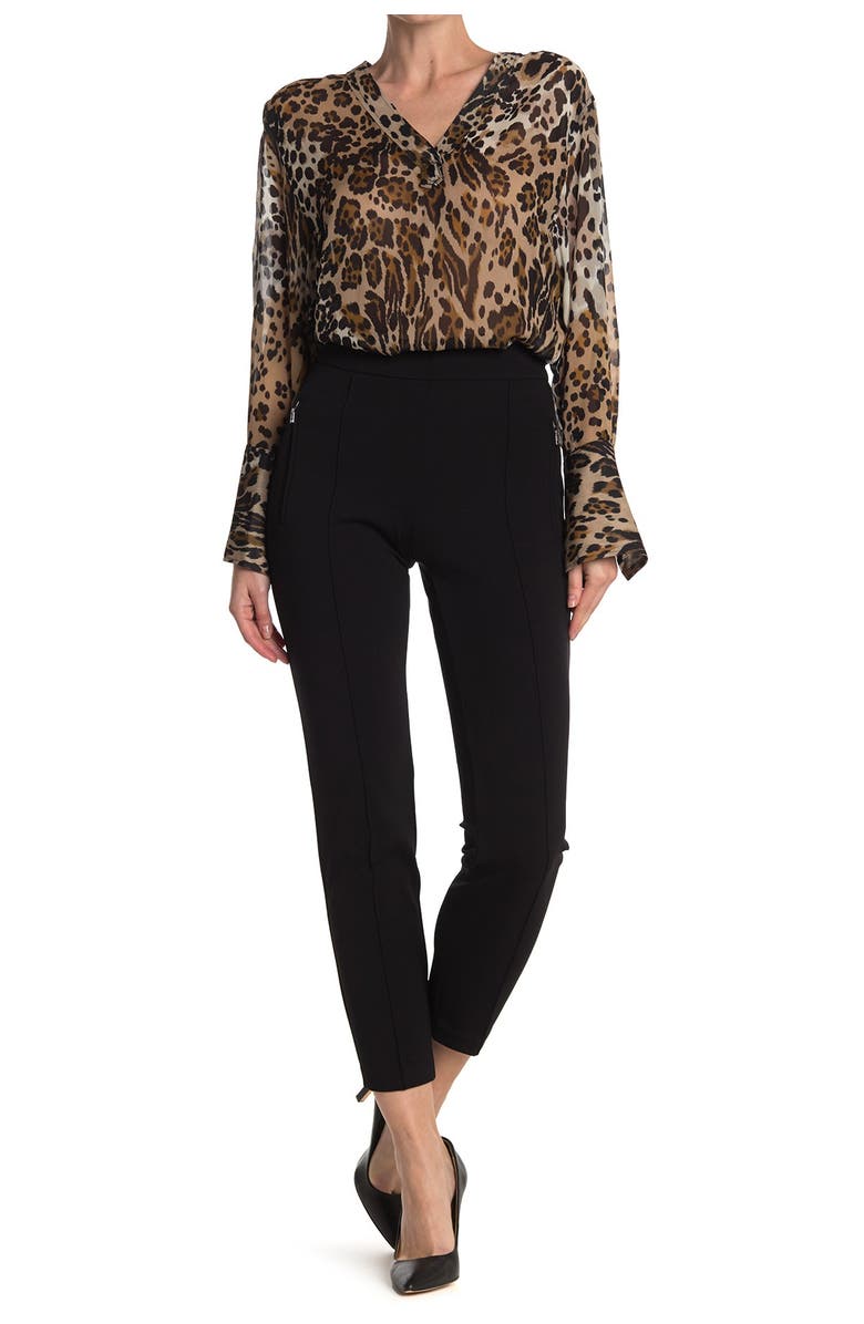 SEVENTY VENEZIA Brushed Front Seam Tech Pants, Main, color, 