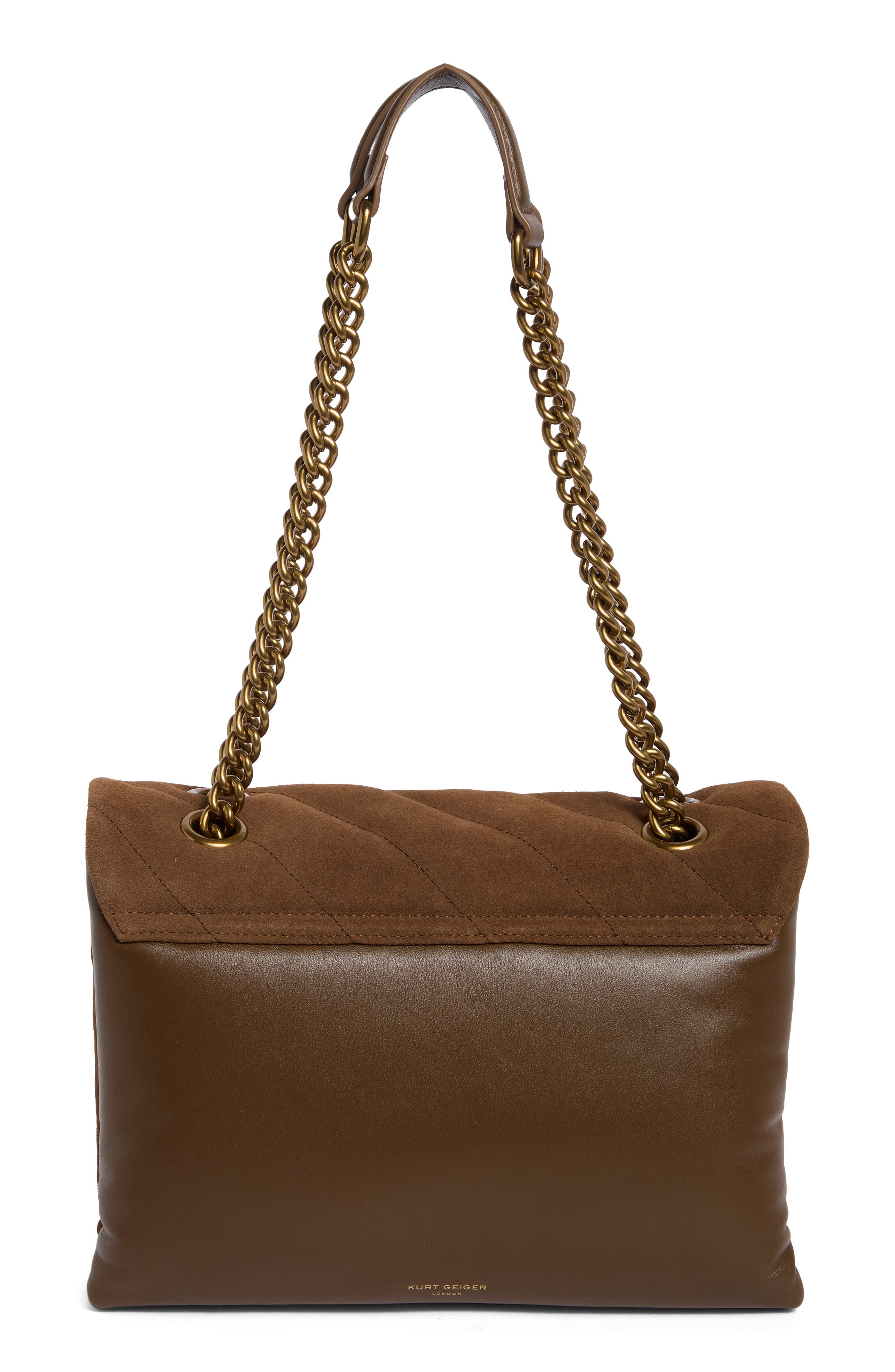 Large Soho Quilted Leather Shoulder Bag, Alternate, color, BROWN