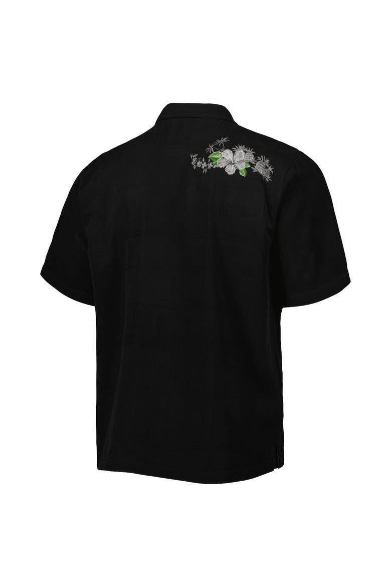 Men's Tommy Bahama Black New Orleans Saints Sport Azule Oasis Camp Button-Up Shirt, Alternate, color, Black